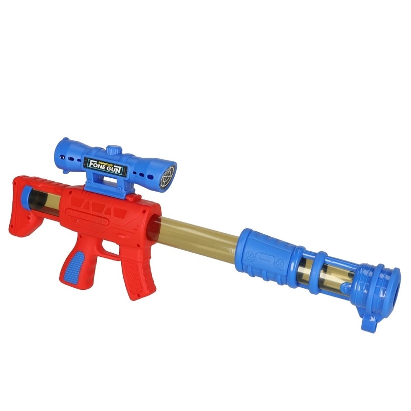 Играчка пистолет с топчета и движеща се мишена, Gonga® Blue - eMAG.bg