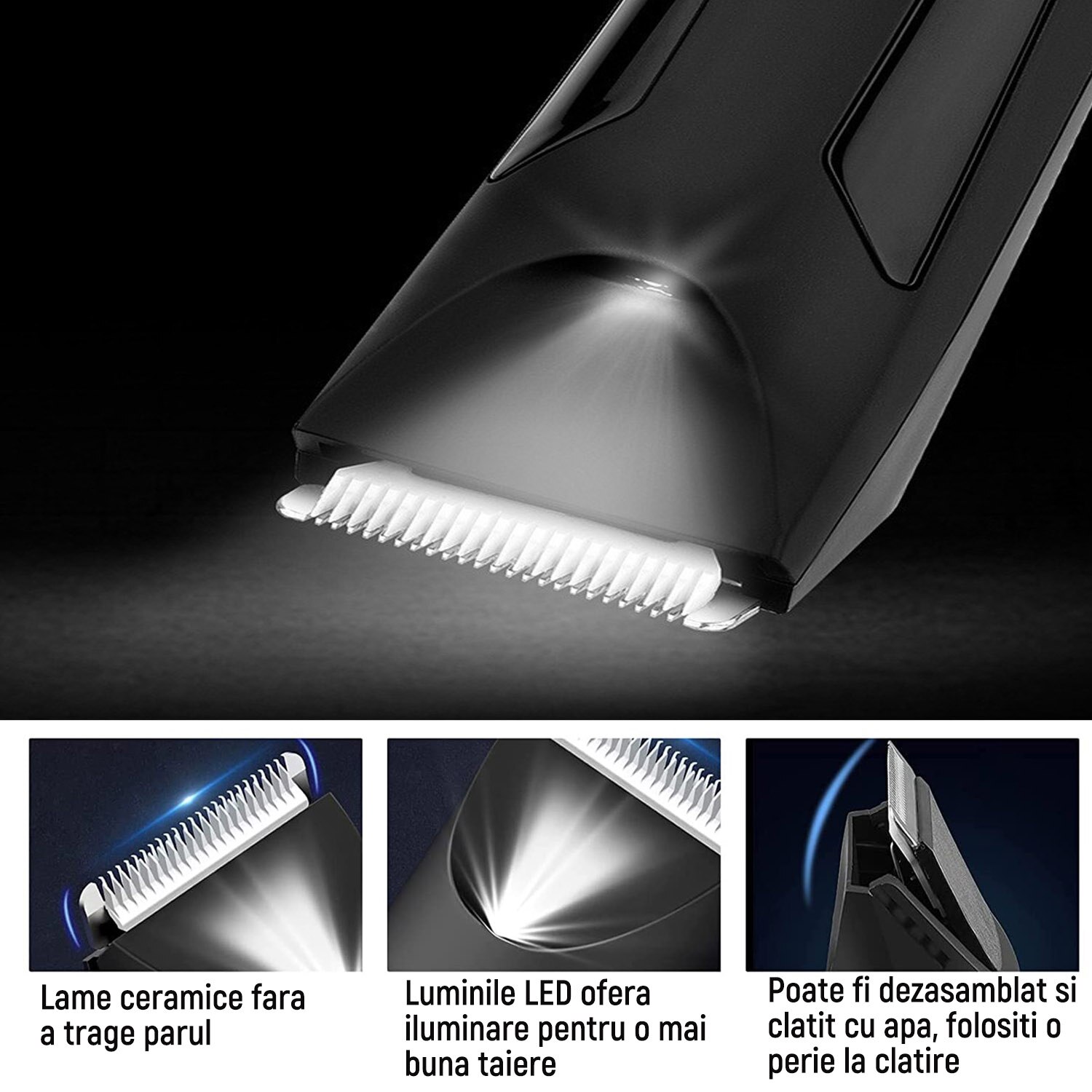 Trimmer, Vaxiuja, inghinala, barba si corp, rezistent la apa, wireless