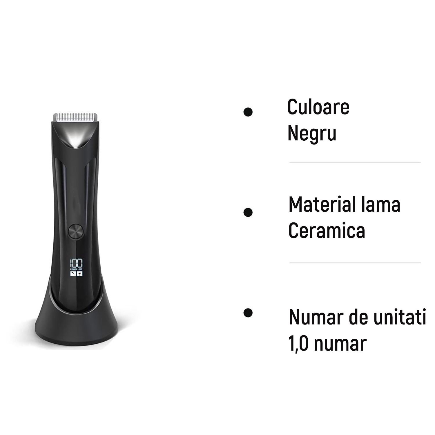 Trimmer, Vaxiuja, inghinala, barba si corp, rezistent la apa, wireless
