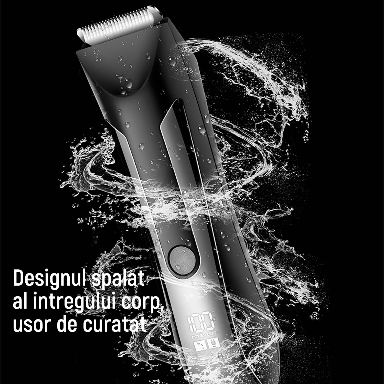 Trimmer, Vaxiuja, inghinala, barba si corp, rezistent la apa, wireless