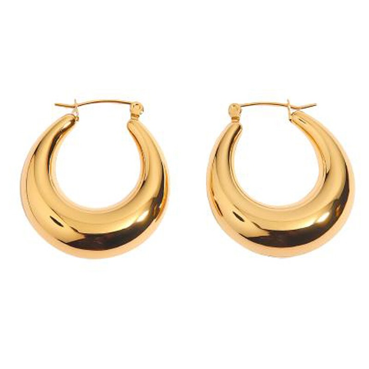 Fülbevaló, Viasz, Geometrikus forma, Nem fakul, Vízálló és korróziógátló, Bőrbarát, Szagtalan, Rozsdamentes acél, Arany