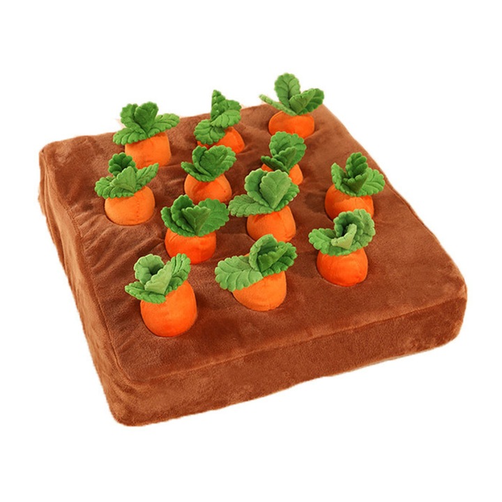 Interaktív játék kutyáknak, Sundiger, sárgarépa betakarítás, 36 × 35 × 10 cm