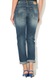 Fornarina Blugi boyfriend slim fit albastru inchis Sampey 28
