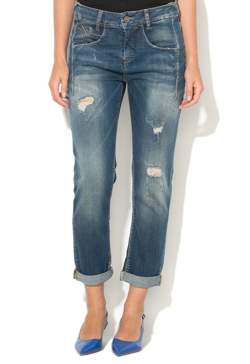 Fornarina Blugi boyfriend slim fit albastru inchis Sampey 28
