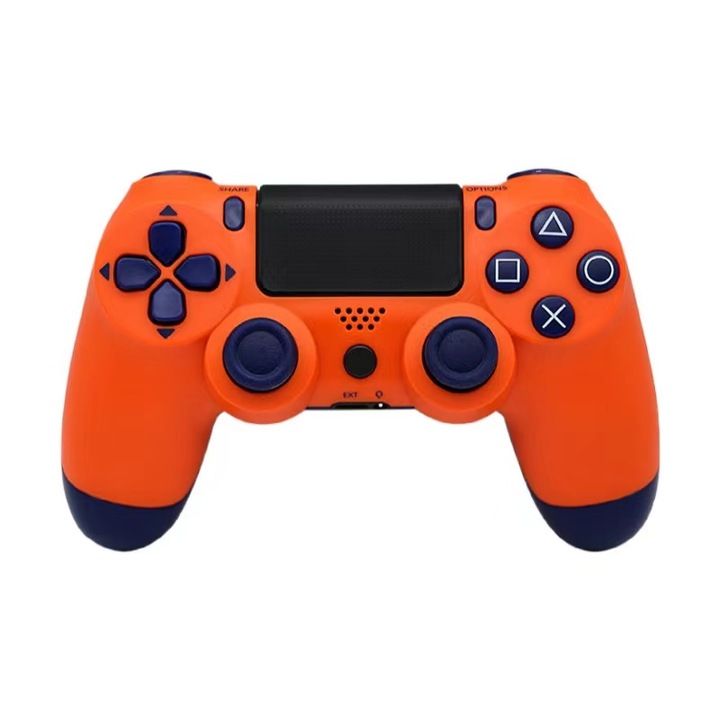 Controller compatibil cu PS4, Wireless, Dualshock 4, orange black