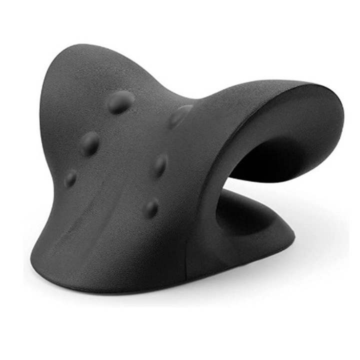 Perna pentru gat si umeri, Cafuneplus®, 20x21x11 cm, Spuma poliuretanica, Negru