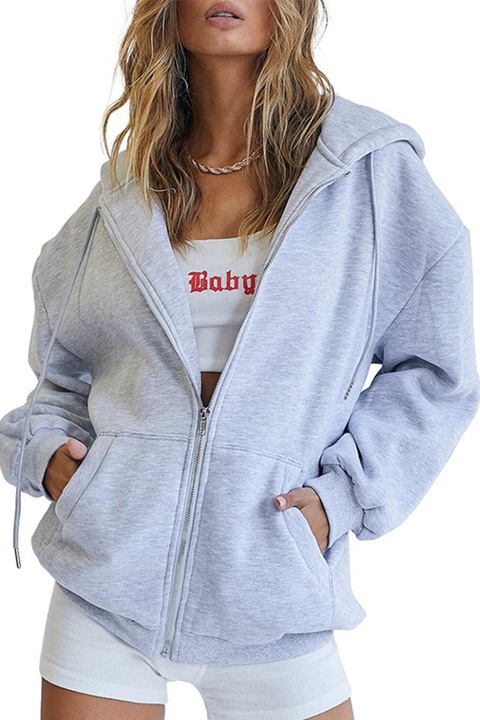 Hanorac dama, Vaxiuja, Poliester, Gri, Gri