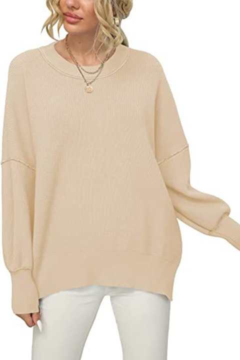 Női pulóver, Vaxiuja, Nylon, Bézs, Bézs