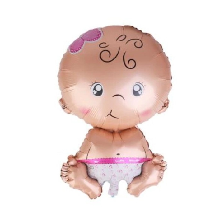 Balon folie bebe fetita pentru botez, Baby Shower Girl, 79x49 cm, WOW SHOP