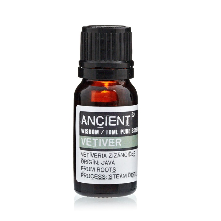 Ulei Esential de Vetiver, aromaterapie, puritate 100%, nediluat, 10 ml