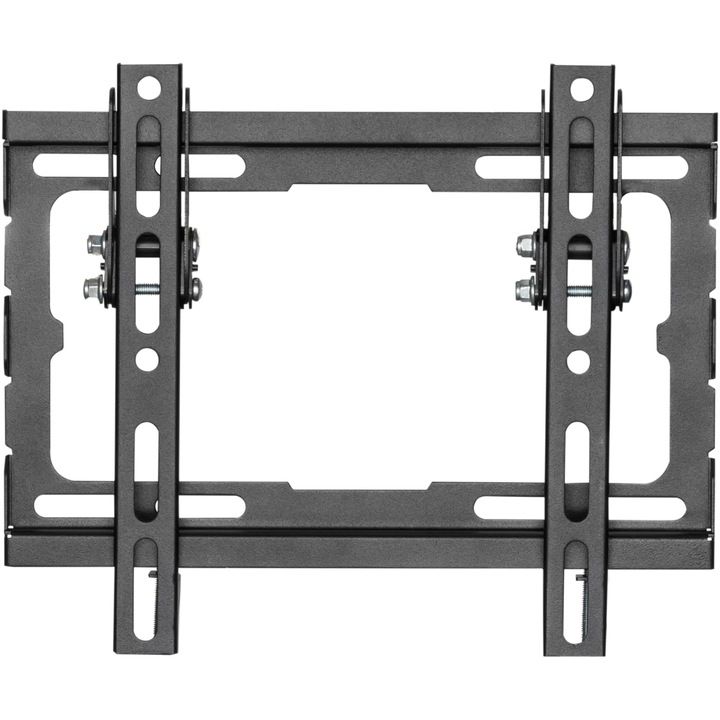 Стойка за телевизор KIVI Basic-22T, Стенна, Регулируема, 23-43" (58-109 см), 45 кг, Тънка, Черен