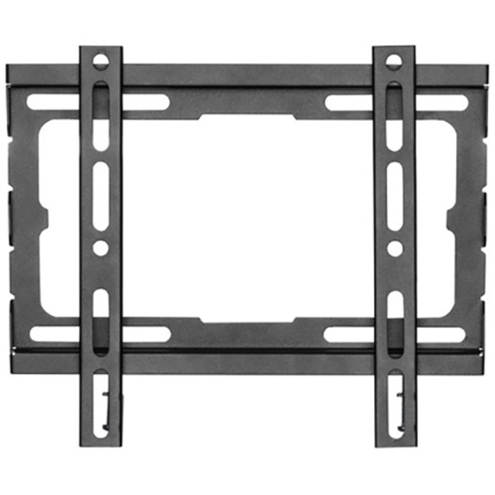 Стенна стойка за телевизор KIVI Basic-22F, фиксирана, 23-43" (58-109 см), 45 кг, тънка, черна