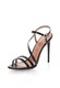 Zee Lane Sandale negre de piele cu toc inalt Silvia 37
