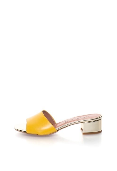 Zee Lane, Papuci galben cu auriu de piele Candy, Galben, 37