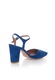 Zee Lane Sandale albastru royal de piele intoarsa cu toc masiv Jenny 35