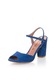 Zee Lane Sandale albastru royal de piele intoarsa cu toc masiv Jenny 35
