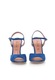 Zee Lane Sandale albastru royal de piele intoarsa cu toc masiv Jenny 35