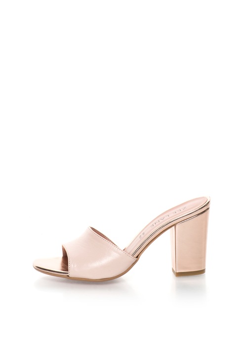 Zee Lane Sandale slip-on roz pastel cu auriu rose de piele Jenny 38