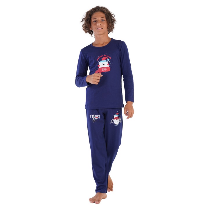 Pijamale copii, baieti, Vienetta, Cmodel Craciun - I most go