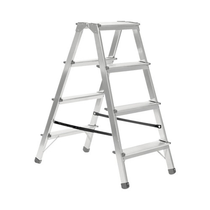 Scara Dubla Din Aluminiu Kaiserthal 2x4 Trepte Max. 150kg