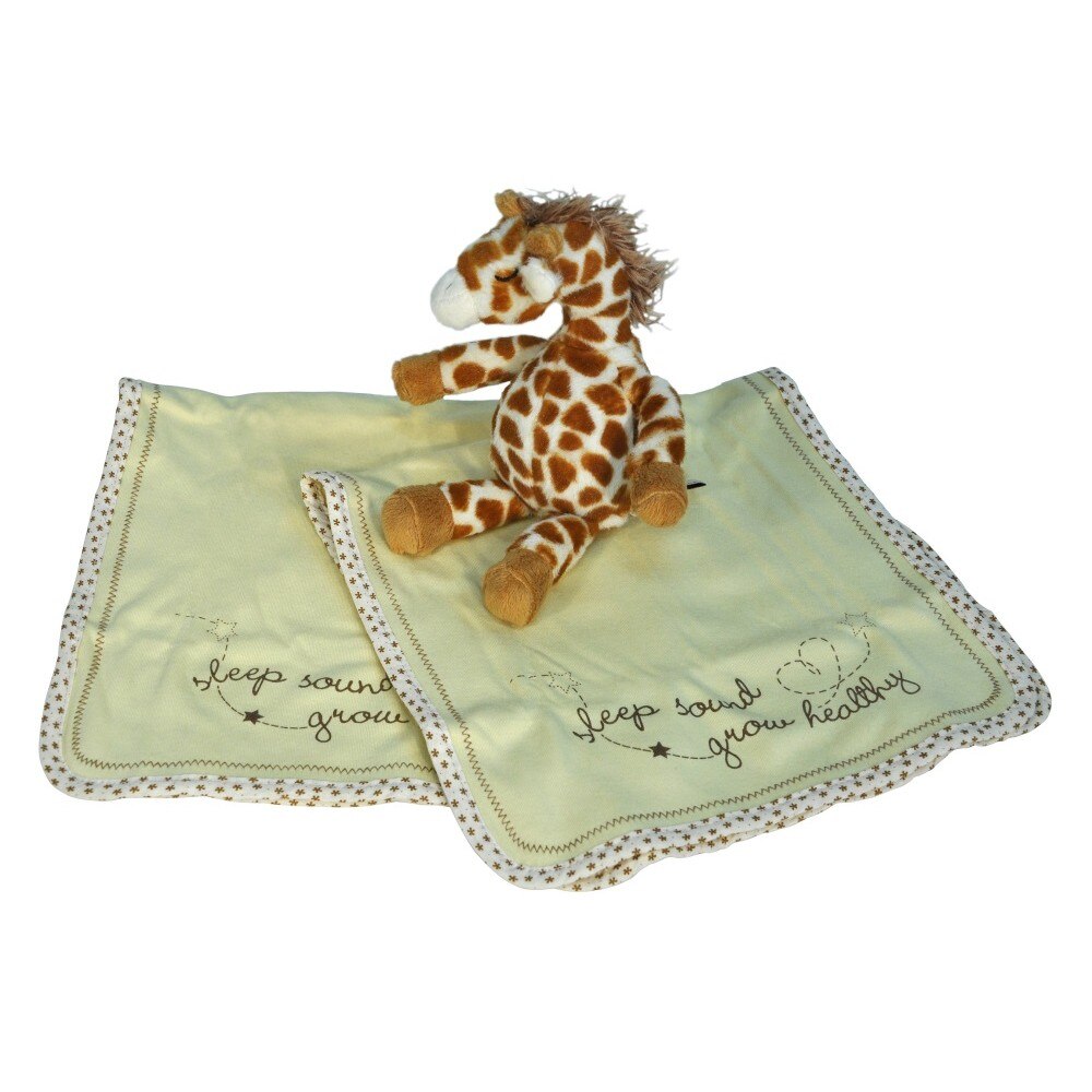 Set protectii din textil bambus cu Girafa Blanda de plus cadou