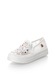 Laura Biagiotti Pantofi slip-on albi de dantela cu strasuri 39