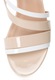 Laura Biagiotti Sandale slingback bej cu alb lacuite 38