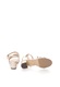 Laura Biagiotti Sandale slingback bej cu alb lacuite 38