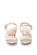 Laura Biagiotti Sandale slingback bej cu alb lacuite 38