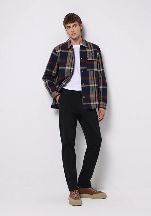 Pantaloni De Barbati Albastru Marin Regular Fit 8683197449078