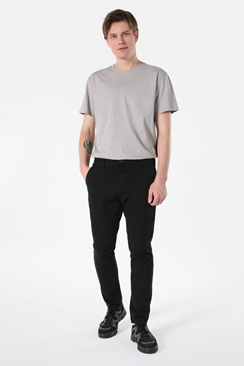 Fekete Slim Fit férfi nadrág, Fekete