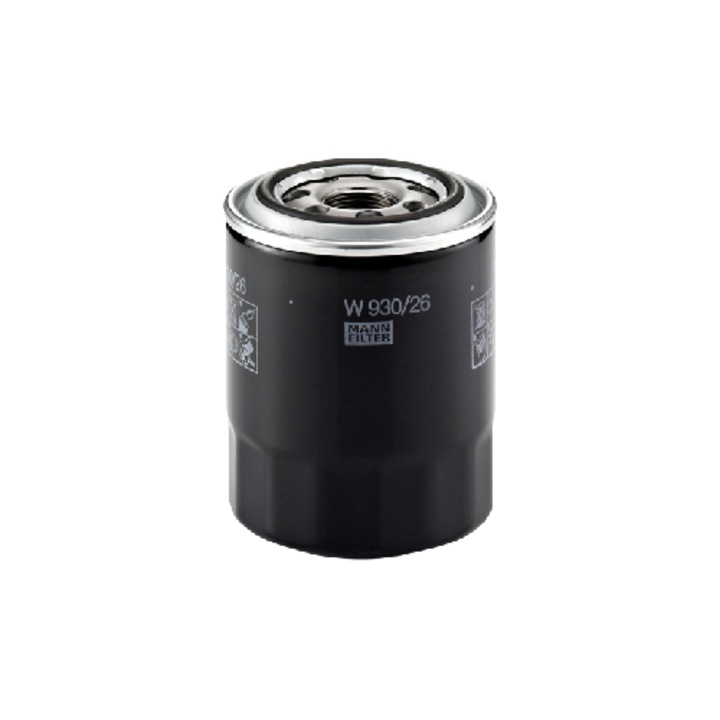 Filtru Ulei Mann-Filter, Pentru Modele Kia si Hyundai, Filet M 26 X 1.5, Cu Ventil Blocare Retur