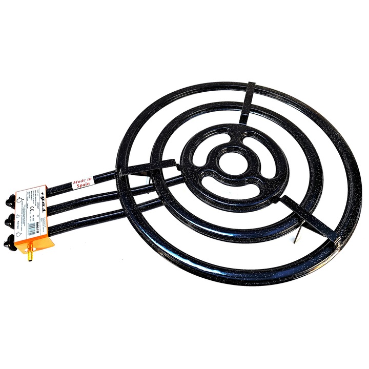 Pirostrie cu 4 arzatoare, L-70, diametru 70 cm, arzator gaz G-30, GPL, avizat CE, Power+ GRC76070