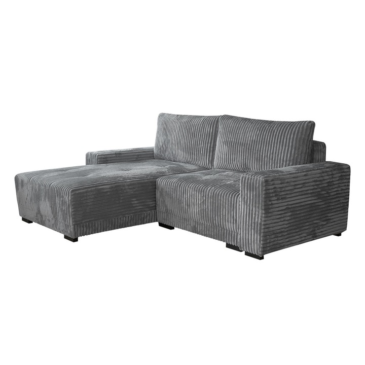 Coltar rabatabil Puderenko, MIRJAN24, universal, gri inchis, 237x180x90 cm