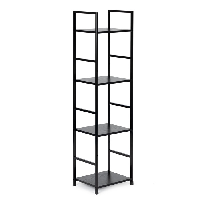 Biblioteca Modernhome, Metal, Negru