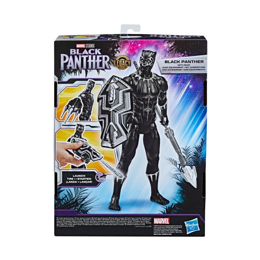 Figura de actiune Hasbro Marvel Black Panther + accesorii, 29 cm