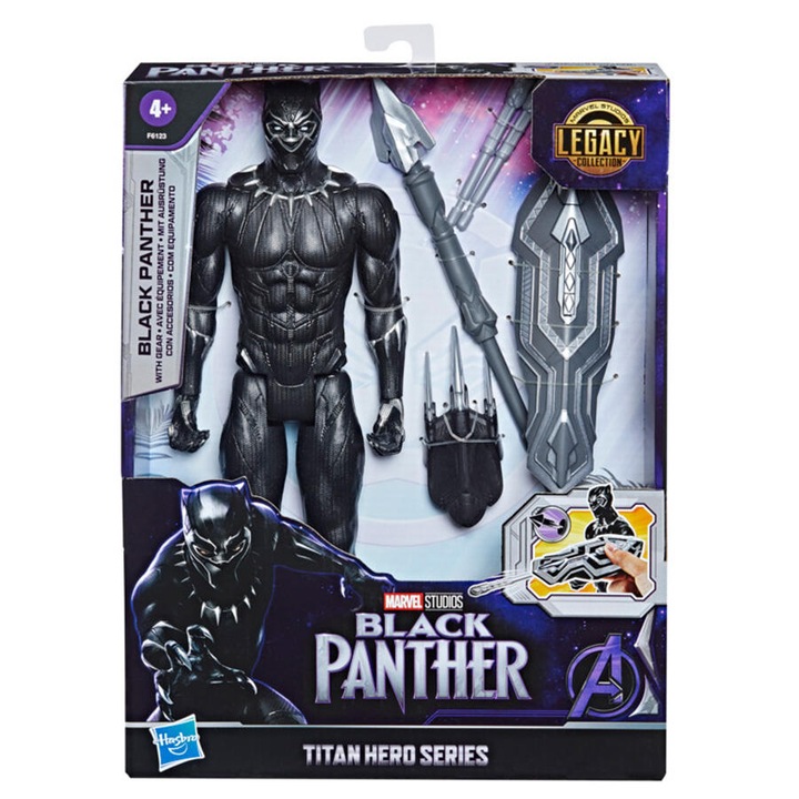 Hasbro Marvel Black Panther akciófigura + kiegészítők, 29 cm