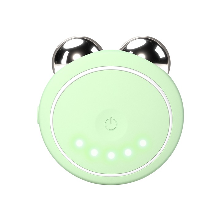 Dispozitiv de tonifiere faciala cu microcurenti FOREO BEAR™ 2 go, compact si usor de calatorit, cu 6 intensitati si 2 tipuri de microcurenti, Pistachio