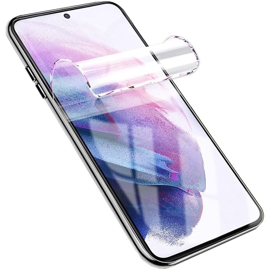 Folie de protectie ecran din silicon, TPU, Perfect fit, compatibila cu Samsung Galaxy S21 Plus, acopera tot ecranul, transparenta, ISAG