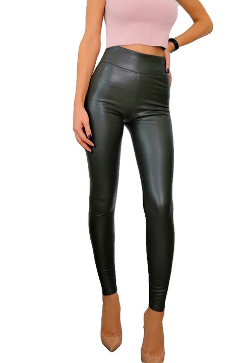 Colanti Desire din piele ecologica, Kaki