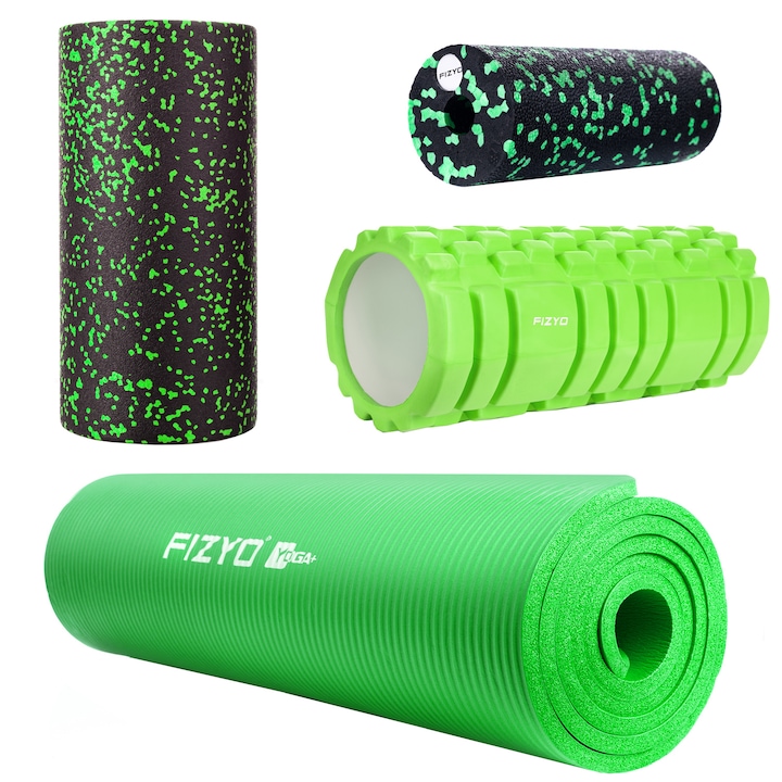 Комплект за йога и пилатес Fizyo Yoga Green, 183x61см, Зелен