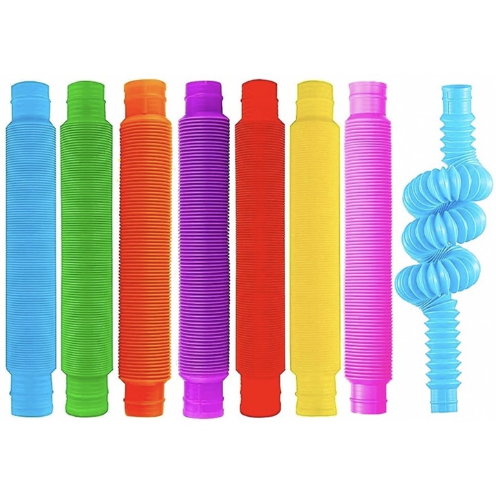 Jucarie senzoriala, antistres, Pop Tubes, 5 bucati