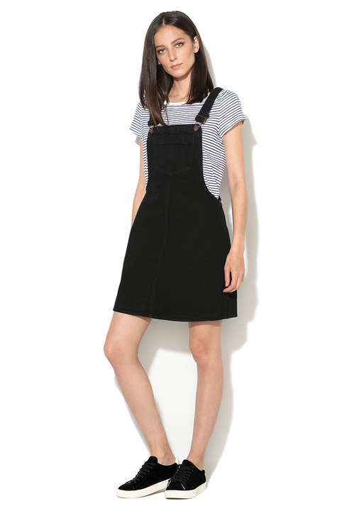 BRAVE SOUL Sarafan negru din denim 12