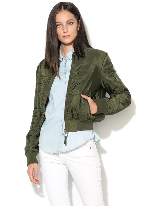 BRAVE SOUL Jacheta bomber verde militar cu vatelina Alex 8