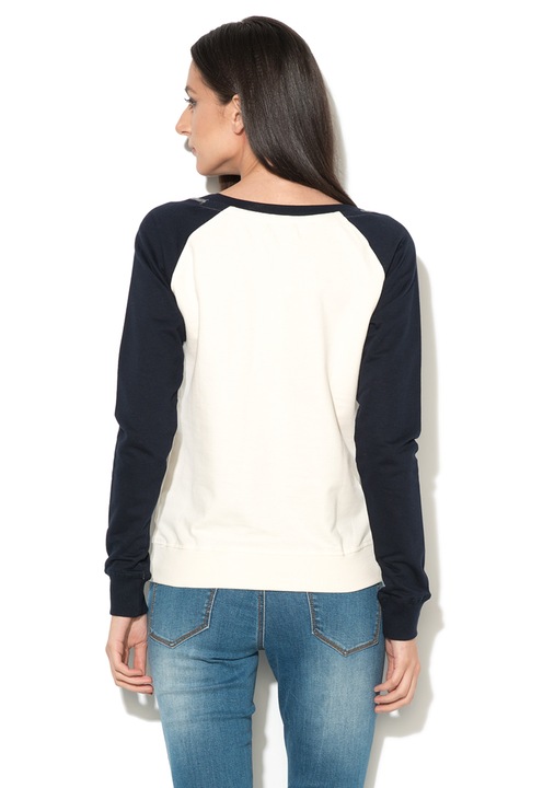 BRAVE SOUL Bluza sport bleumarin si alb prafuit cu maneci raglan Ruth XS