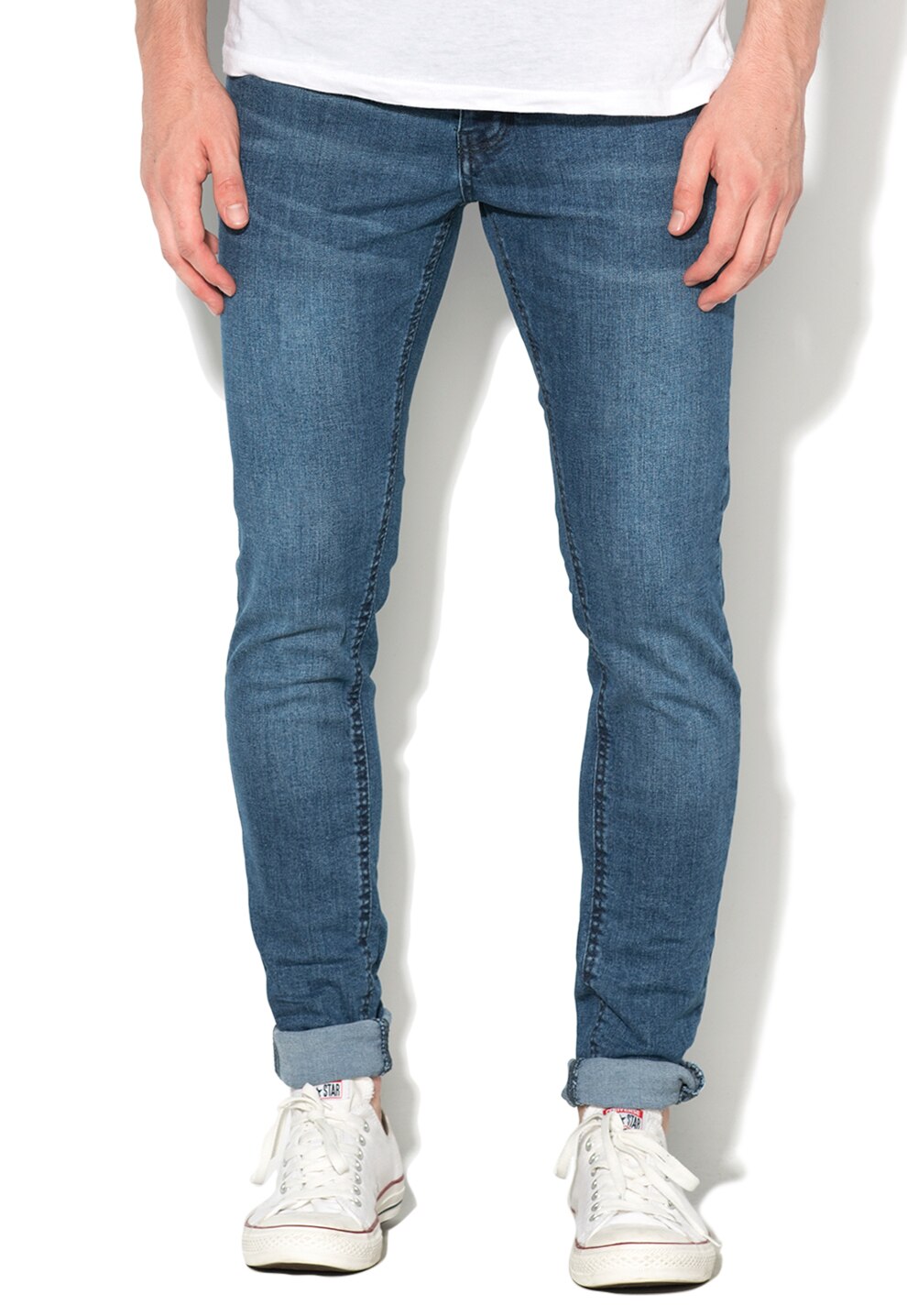 BRAVE SOUL, Blugi super skinny fit albastri Donte