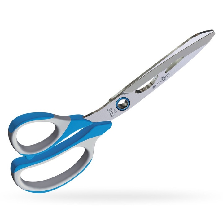 Foarfeca profesionala de croitorie pentru stangaci, cu maner de silicon, lungime 19 cm, cu sistem Ring Lock, Sartoria Collection, Premax