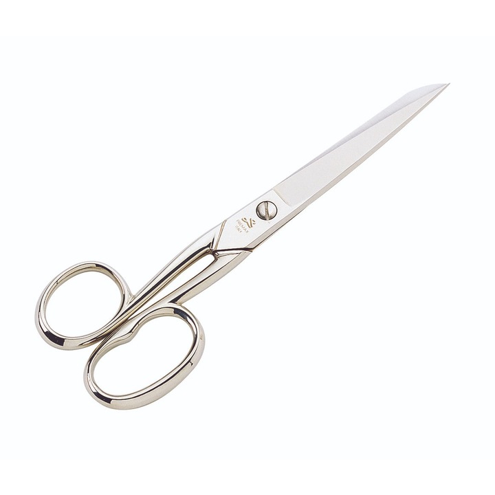 Professzionális szabóolló balkezeseknek, rozsdamentes acél, egyenes pengék és egyenetlen markolattal, hossza 18 cm, Classica Collection, Premax