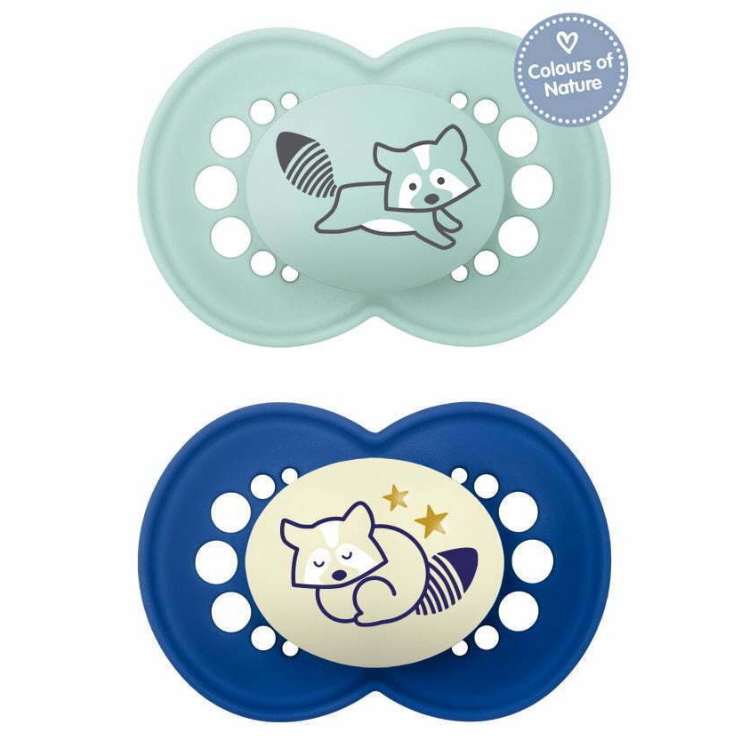 Suzete MAM Day & Night, set 2 bucati, silicon, ortodontice, roz