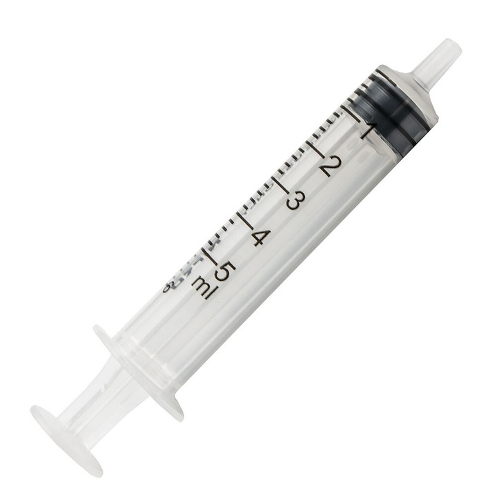 Set 100 seringi, Alfa, Polipropilena, 5 ml, Transparent/Alb